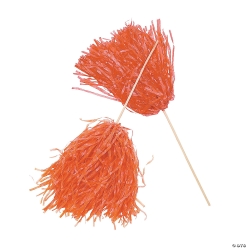 Orange Spirit Pom-Poms - 24 Pk