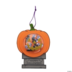 Halloween Jack-O-Lantern Shaker Ornament Craft Kit-12Pk