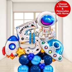 Space Air Fill Giant PERSONALIZED Balloon Stack