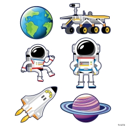 Outer Space Cutouts - 6Pk