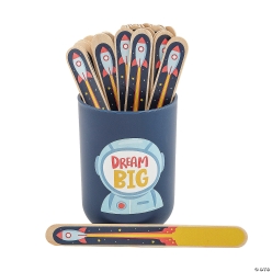 Outer Space Flip Name Wood Sticks - 36Pk