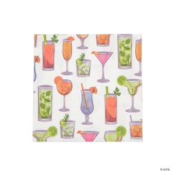 Summer Cocktail Paper Beverage Napkins - 16Pk