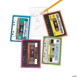 80's Cassette Notepads - 24 Pack