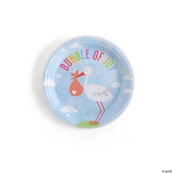 Bundle of Joy Stork Dessert Plates-8Pk
