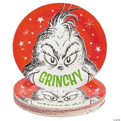 Dr. Seuss Feeling Grinchy Disposable Dinner Plates BIG-24Pk