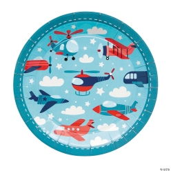 Airplane Party Paper Dinner Plates - 8Pk