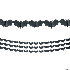 Halloween Black Bats Tissue Paper 9 ft. Garlands Set