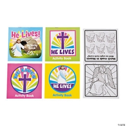 Easter He Lives Fun Game Books BIG 48 Pk