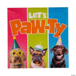 Puppy Party Luncheon Napkins - 16Pk