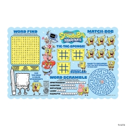 SpongeBob SquarePants Activity Paper Placemats-12Pk