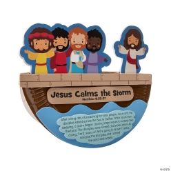 Jesus Calms the Storm Paper Plate Craft Kit-12Pk