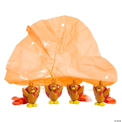 Thanksgiving Turkey Character Paratroopers - 12Pk
