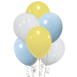 Pastel Yellow, Pastel Blue, & White 12