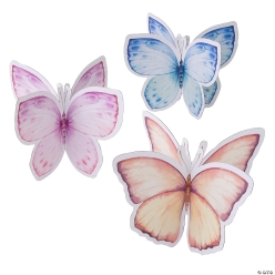 Pastel Butterfly 28cm 3D Centerpieces-3Pk