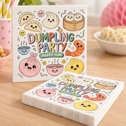 Squishy Dumpling Party Dinner Napkins - 10 PK