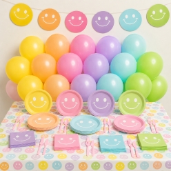 Smile Face Pastel Party Pack for 16