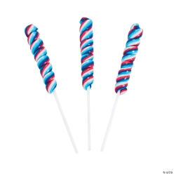 Blue, Red & White Twisty Pops - 24 Pk