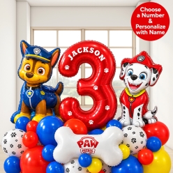 *Paw Patrol Air Fill Personalized Age Balloon Stack