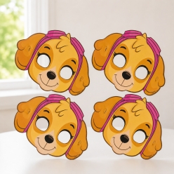 Paw Patrol Skye Face Masks with Straps - 4 Pack