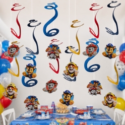PAW Patrol Hanging Swirl Decorations-12Pk