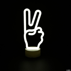 Peace Sign Neon LED Tabletop Light