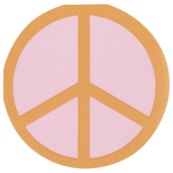 Groovy Shaped Peace Sign Napkins 16PK