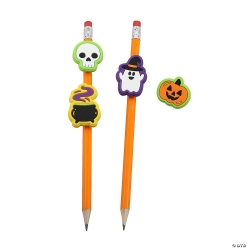 Halloween Rubber Pencil Charms Assortment-48Pk