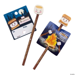 40% OFF: Grad S'More Learning Marshmallow Pencils w/Cards - 12 P