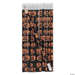 Halloween Jack-O'-Lanterns Wood Pencils-24Pk