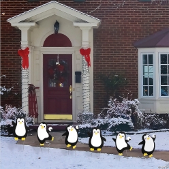 Penguin Sidewalk Signs - 6Pk