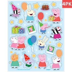 Peppa Pig Sticker Sheets - 4 PK