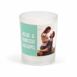 Personalized Photo Wedding Votive Holders - 12 Pk