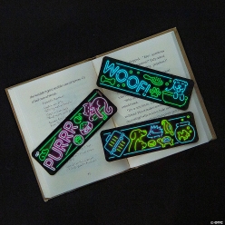 Glow-in-the-Dark Neon Pets Bookmarks-48Pk