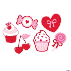Valentine's Day Large Cardboard Photo Booth Props-6Pk