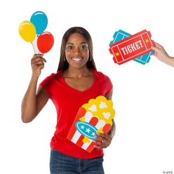 Carnival Cardboard Photobooth Props-6Pk