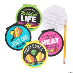 Pickleball Round Notepads Assortment-24Pk