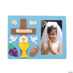 Religious First Communion Picture Frame Craft Kit-12Pk