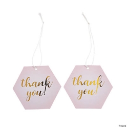 Pink and Gold Favor Tags 24pk