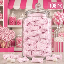 Light Pink Chevron Buttermints - 108pcs