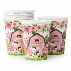 Pink Farm 9oz Cups - 10pk