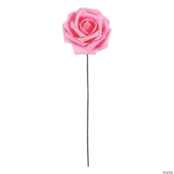 Pink Foam Flowers - 24Pk