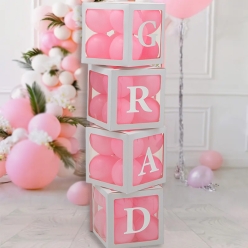 40% OFF: Grad Pink Balloon Boxes Kit