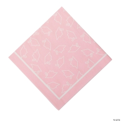 Bulk Pink Graduation Beverage Napkins 50PK