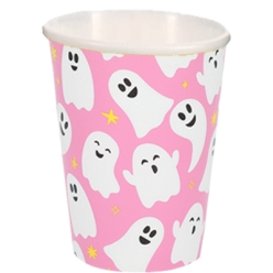 Pink Ghost Halloween 16oz Keepsake Cup