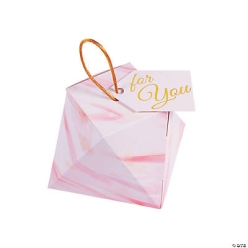 Pink Ombre Favour Boxes with Tag-12Pk
