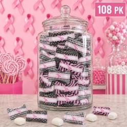 Sassy Pink Ribbon Buttermints - 108pcs