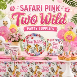 Safari Pink Two Wild Party Supplies