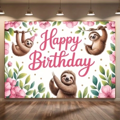 Sloth Pink Happy Birthday 59