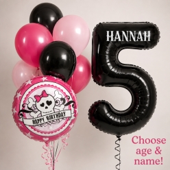 Pirate Girl PERSONALIZED Name & Single Age Balloon Bouquet