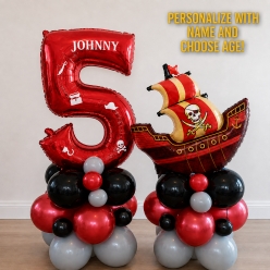 Pirate 6 FT Airfill Personalized Balloon Kit